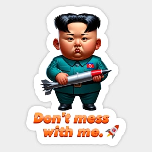 A Mischievous Boy from North Korea Sticker